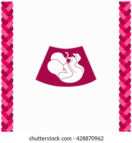Eco pregnancy icon Flat Design. Isolated Illustration.