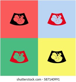 Eco pregnancy vector  icon.