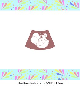 Eco pregnancy vector icon on white background. Isolated illustration. Business picture.