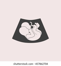 Eco pregnancy web icon. Isolated illustration