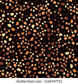 Eco print from autumn leaves. Seamless floral pattern. Nature simple background for fabric, cloth design, covers, manufacturing, wallpapers, print, gift wrap and scrapbooking.