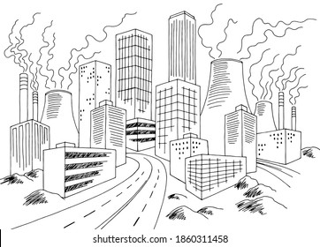 284 Polluting dirty factory sketch Images, Stock Photos & Vectors ...