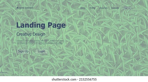 Eco problem landing page design concept website - Vector illustration