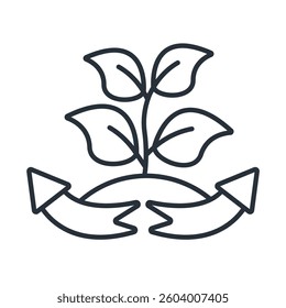 eco process icons isolated on White Background. Flat style design