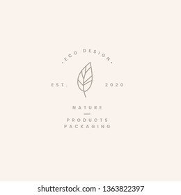 Eco product branding and logo vector