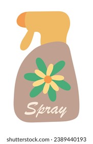 Eco product in flat cartoon style. This eye-catching illustration feature eco product, - nourishing spray, showcased within a colorful and environmentally-friendly design. Vector illustration.