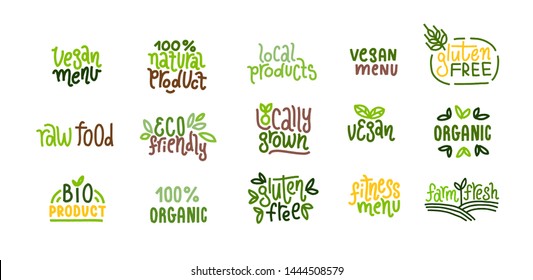 Organic Product Label Package Certification Vector Stock Vector ...