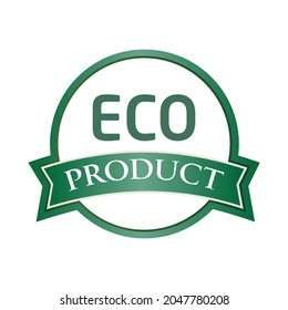  Eco product green vector label