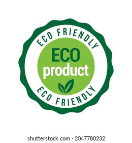  Eco product green vector label