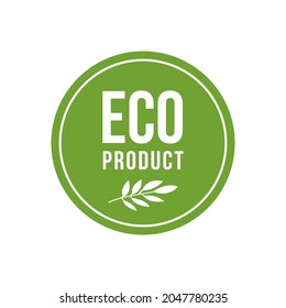  Eco product green vector label
