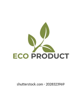 eco product icon. ecology, organic, natural and environment symbol. vector color image