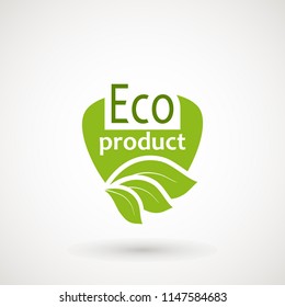 Eco product Icon. Healthy organic food label Bio product icon