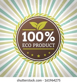ECO product vector label. isolated form background.