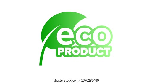 Eco product vector logo design.