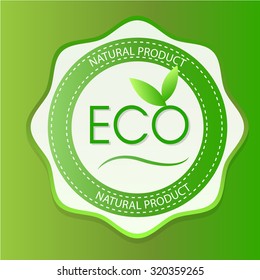 Eco products badge natural friendly 