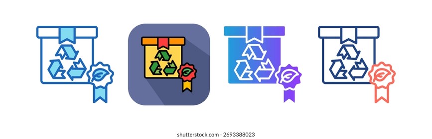 Eco Productos Icon Ilustración vectorial multistyle