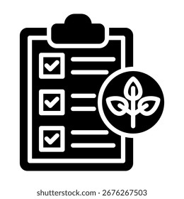 Ilustración vectorial de glifo de icono de proyecto ecológico