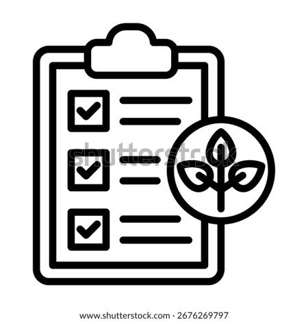 Eco Project Icon Line Vector Illustration