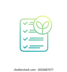 Eco project line icon on white