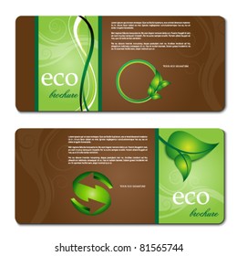 eco promotion brochure with diverse green elements