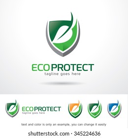 Eco Protect Logo Template Design Vector 