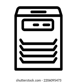 eco puriify line icon vector. eco puriify sign. isolated contour symbol black illustration