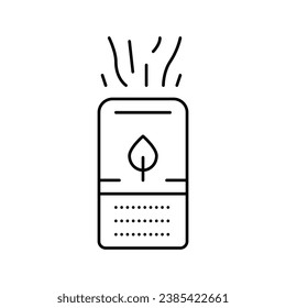 eco puriify line icon vector. eco puriify sign. isolated contour symbol black illustration