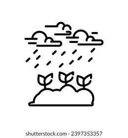 ECO Rain icon in vector. Illustration
