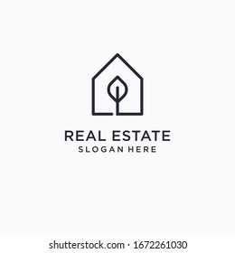 eco real estate logo concept