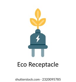 Eco Receptacle Vector Flat Icon Design illustration. Nature and ecology Symbol on White background EPS 10 File