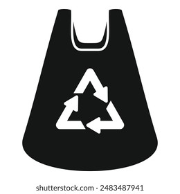Eco recycle bag icon simple vector. Eco empty sack. Ecological element