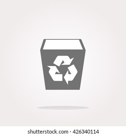 eco recycle bin Icon Vector