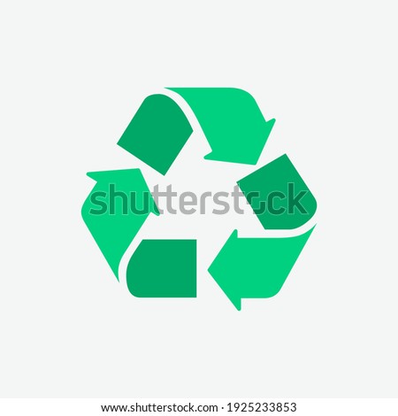 Eco Recycle Flat Color Design Icon