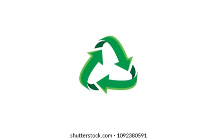 eco recycle icon logo vector