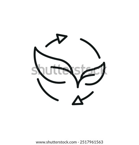 Eco recycle icon. Simple eco recycle icon for social media, app, and web design. Vector illustration