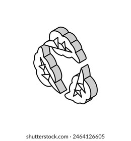 eco recycle leaf isometric icon vector. eco recycle leaf sign. isolated symbol illustration