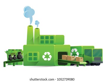 eco recycle plant icon