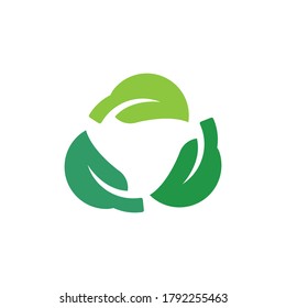 diseño del logotipo del icono del vector de reciclaje ecológico