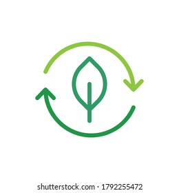 eco recycle vector icon logo design