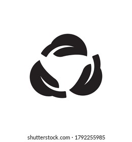 eco recycle vector icon logo design