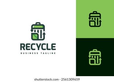 eco recycle vector logo design