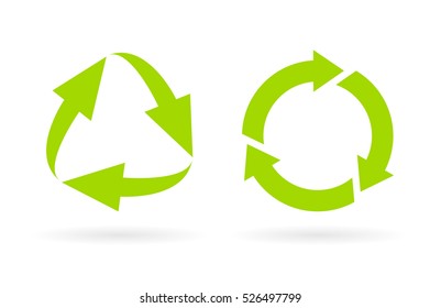 Eco recycled cycle icon vector illustration isolated on white background