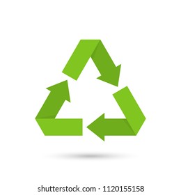 Eco recycled symbol. Vector icon.