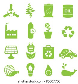 Eco Recycling Clean Energy Icons Stock Vector (Royalty Free) 95007700 ...