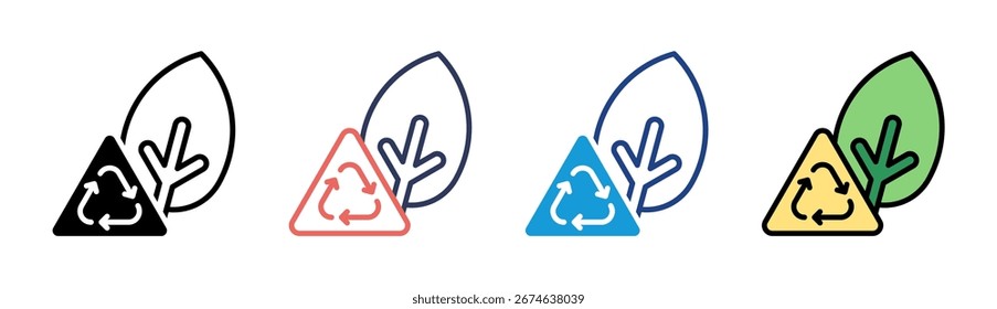 Eco Recycling Icon Set Multiple Style Collection