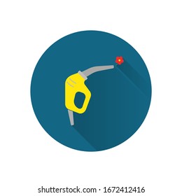 Eco refueling icons with long shadow. Ecology Vector trendy colored symbols. Eco friendly concept.