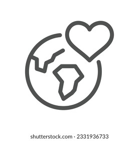 Eco related icon outline and linear vector.