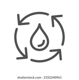 Eco related icon outline and linear vector.