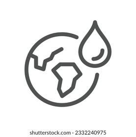 Eco related icon outline and linear vector.
