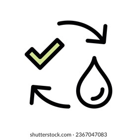 Eco related icon outline and linear vector.